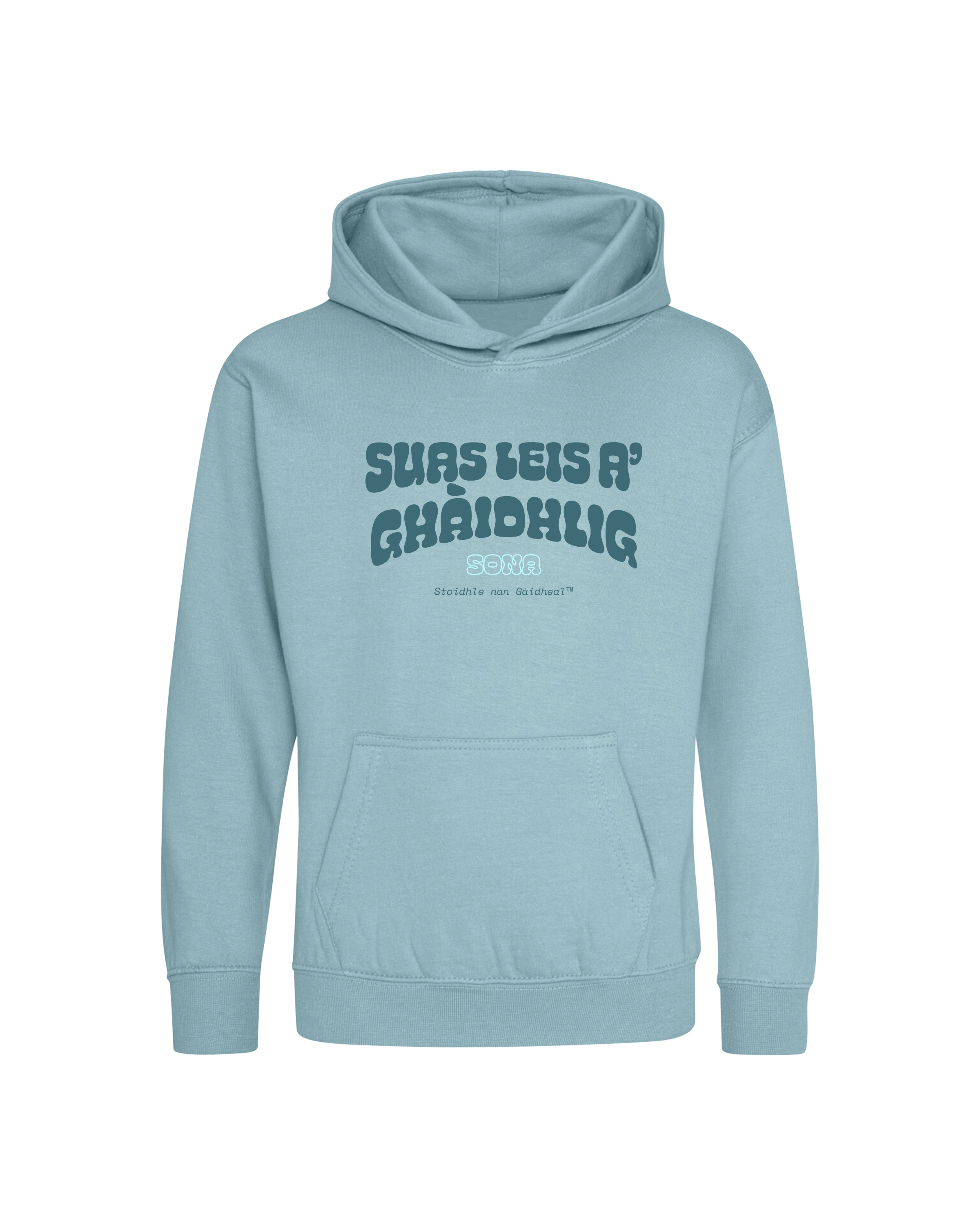 Suas Leis a' Ghàidhlig 2.0 Kids Hoodie (Seafoam)