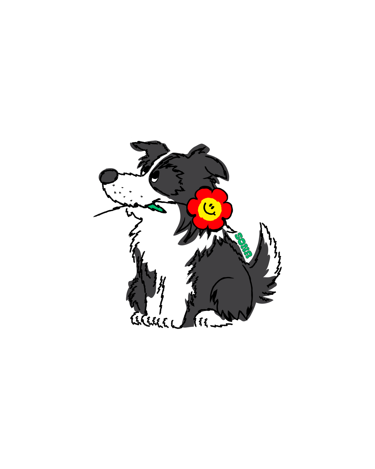 Collie Dog Vinyl Sticker