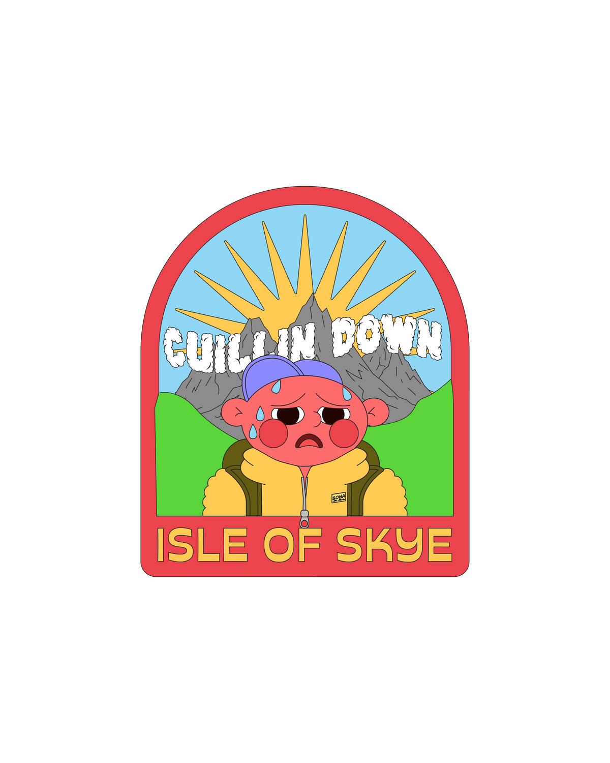 Cuillin Down Vinyl Sticker