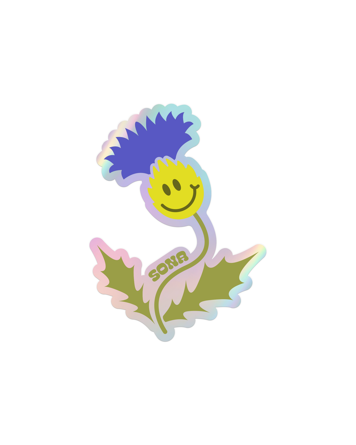 Thistle Holographic Vinyl Sticker