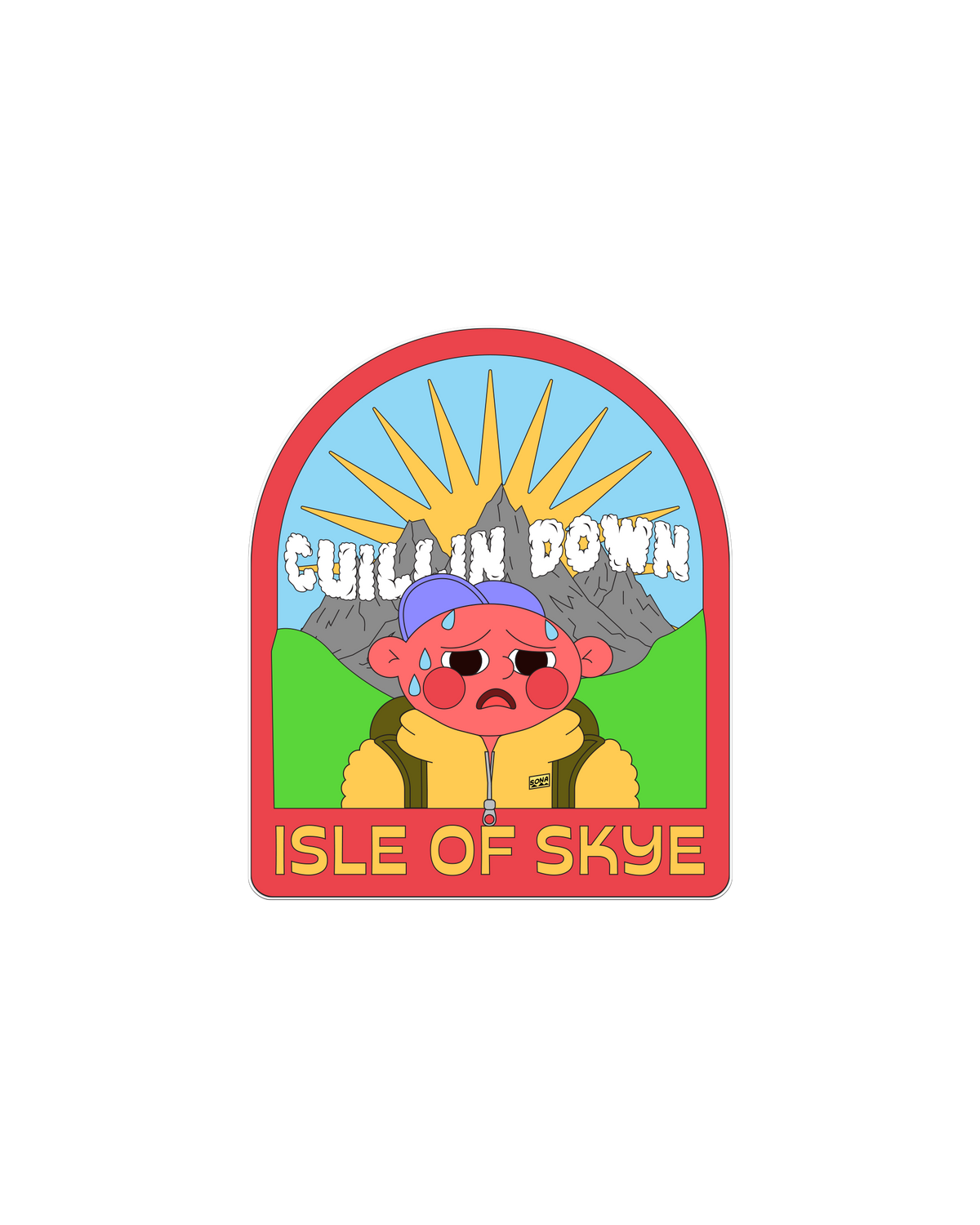 Cuillin Down Vinyl Sticker