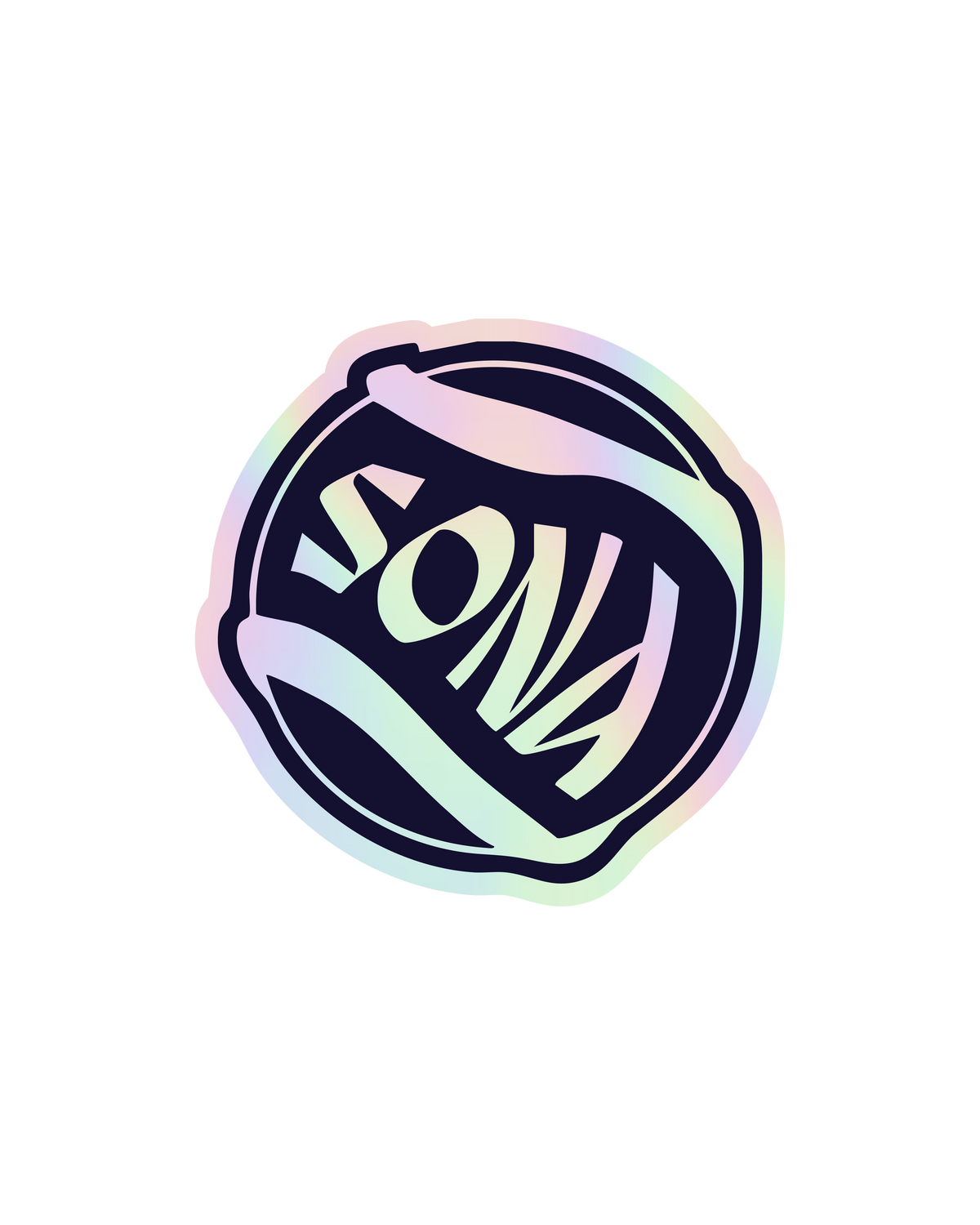 Shinty Ball Holographic Vinyl Sticker