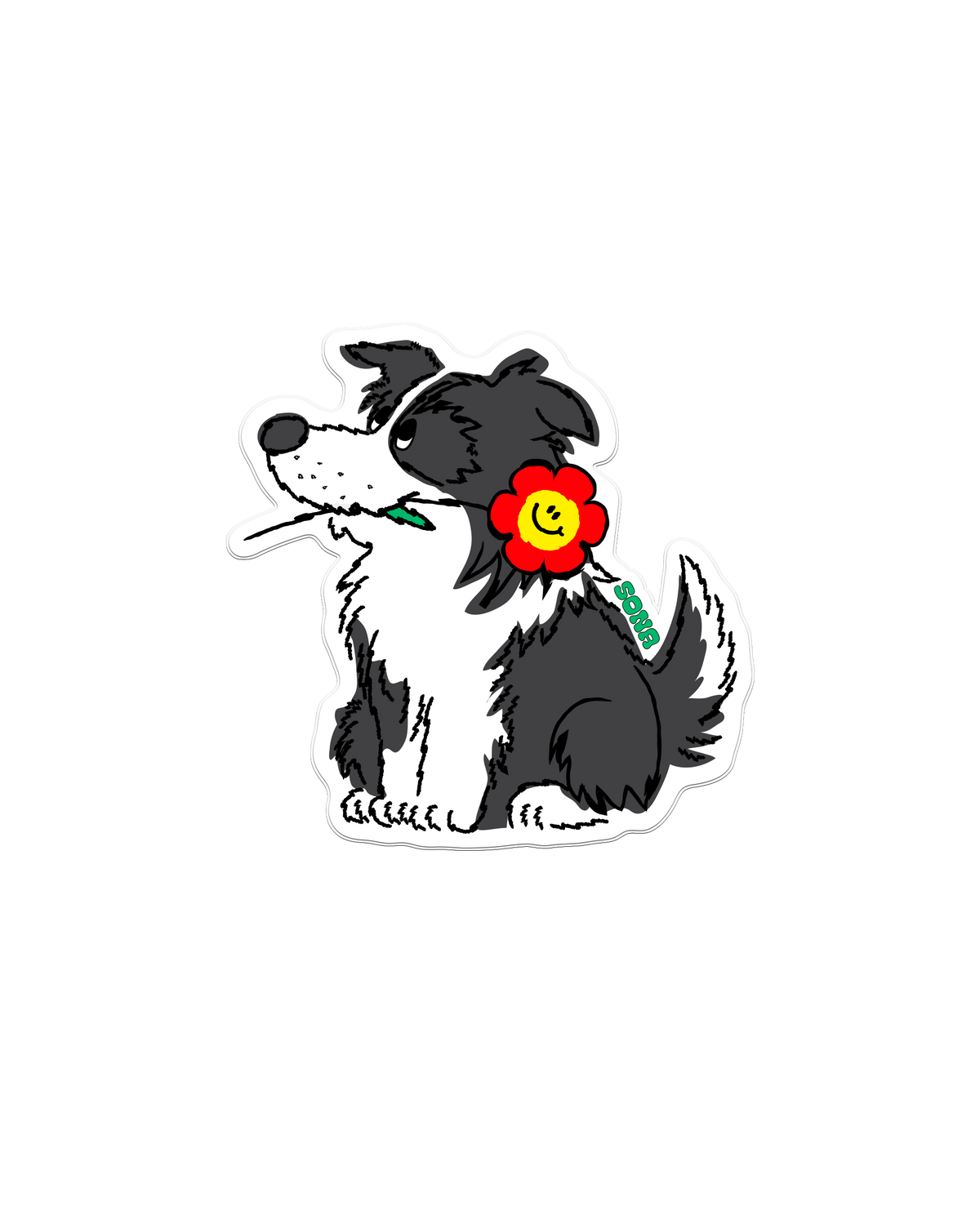 Collie Dog Vinyl Sticker