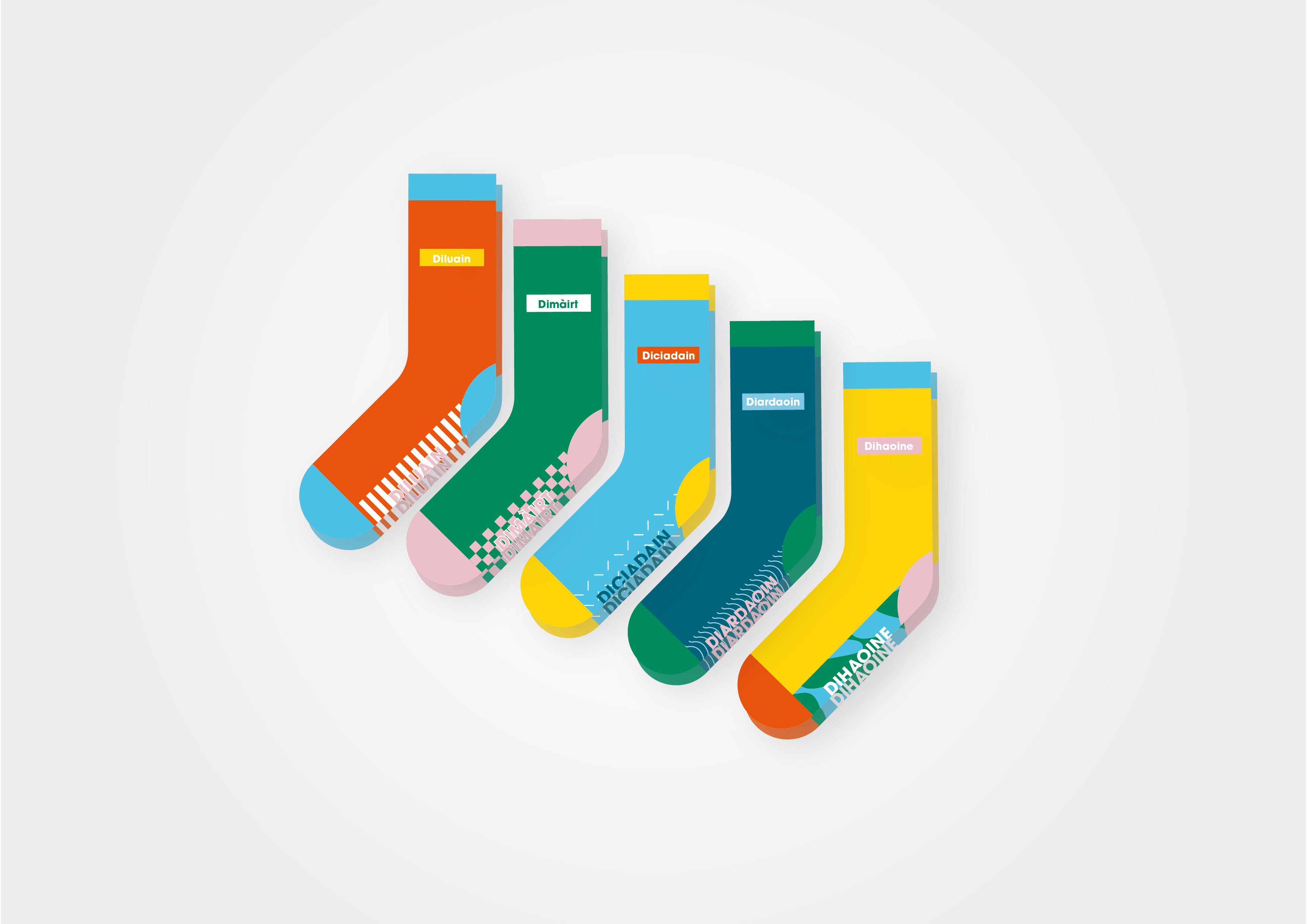 Làithean na Seachdaine Socks - Sona Design
